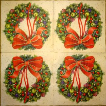 078 Weihnachten Blumen - 3-lagig (rot) - Paw